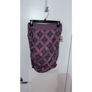 FREE PEOPLE PURPLE FLORAL RUSHED SKIRT WOMENS SZ S NEW P1-42